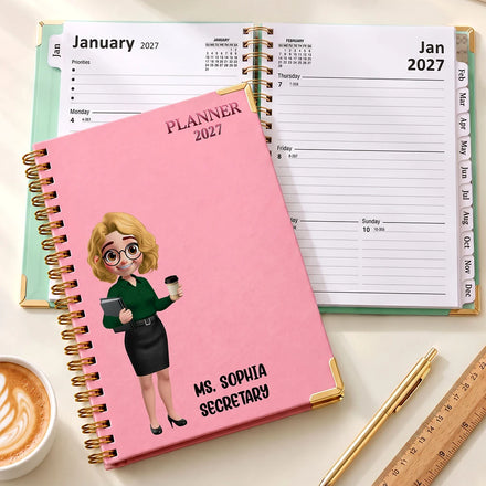 Gift For Coworker, Teacher, Boss - Personalized Character With Name Journal