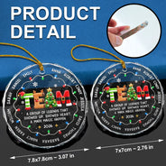 Christmas,Gift For Colleagues,Grateful,Text Shape - Circle,Top Market - Christmas Gift For Coworkers Team Members - Personalized Names & Year Group Of Legends Circle Glass Ornament