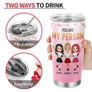 Chibi Girl I'm Not An Alcoholic But My Besties Are - Gift For Bestie - Personalized Custom Tumbler