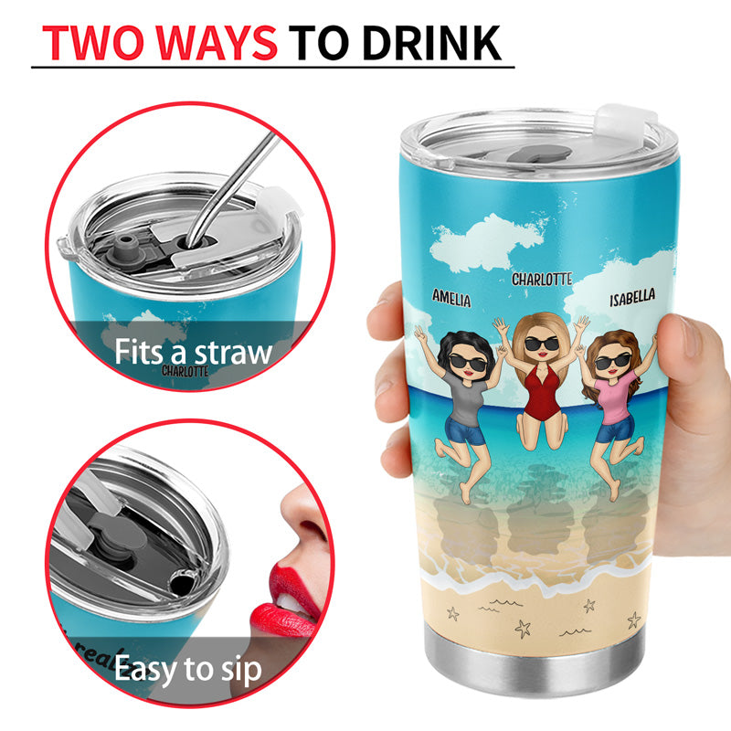 Best Friends We Just Thought We Were Having Fun - Gift For Bestie - Personalized Custom Tumbler