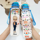Living That Teacher Life - Gift For Teacher - Personalized Water Tracker Bottle