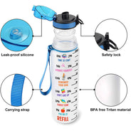 Living That Teacher Life - Gift For Teacher - Personalized Water Tracker Bottle