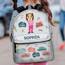 I Am Kind Smart Brave Affirmations - Gift For Kids, Back To School - Personalized Canvas Backpack