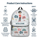 I Am Kind Smart Brave Affirmations - Gift For Kids, Back To School - Personalized Canvas Backpack