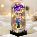 Gift For Couples,Gift For Husband,Gift For Wife,Gift For Boyfriend,Gift For Girlfriend,LGBT,Love,French - À Toi Pour Toujours - Lampe Dôme À Rose Éternelle Personnalisée