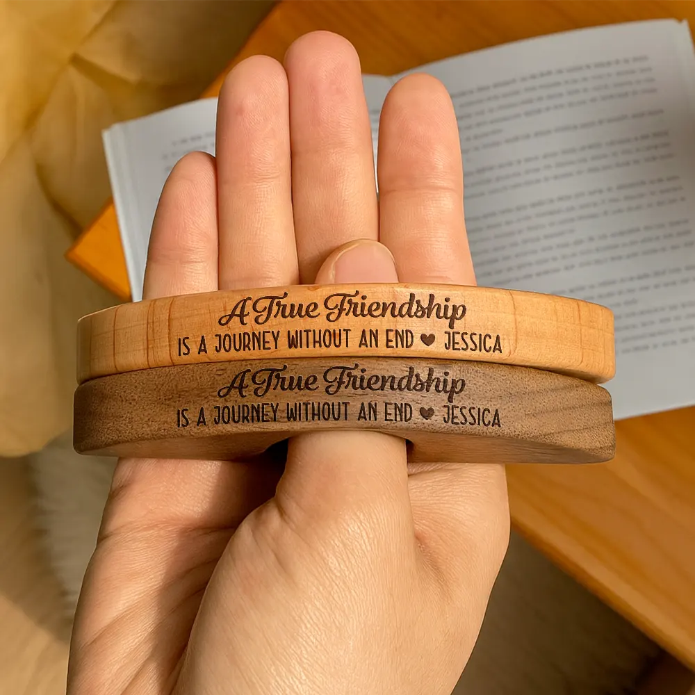Gift For Bestie,Gift For Sisters,Happy,Gift For Brothers,Reading,Top Market - A True Friendship Is A Journey Without An End - Personalized Book Page Holder