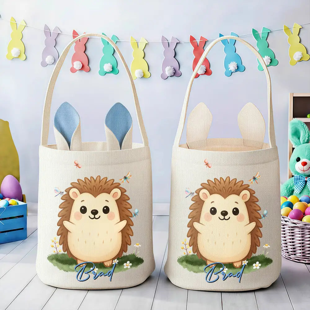Gift For Kids,Grandpa - Grandkids,Grandma - Grandkids,Gift For Grandkids,Easter - Adorable Animal With Name - Personalized Bunny Ears Bucket Bag