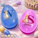 Easter,Happy,Gift For Kids,Parents - Adorable Bunny Holding An Egg Basket - Personalized Fillable Egg