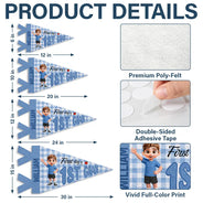 Confident,Back To School,Gift For Kids,Warp Text - Adorable Kid First Day Of Kindergarten & First Grade - Personalized Pennant