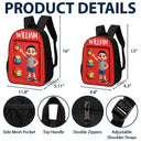 Adorable,Back To School,Gift For Kids,Vector - Adorable Kid Getting Ready For School - Personalized Kids Backpack