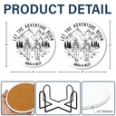 Gift For Couples,Gift For Husband,Old Couples,Gift For Wife,Gift For Boyfriend,Gift For Girlfriend,LGBT,Love - Adventure Partners For Life - Personalized Ceramic Coaster