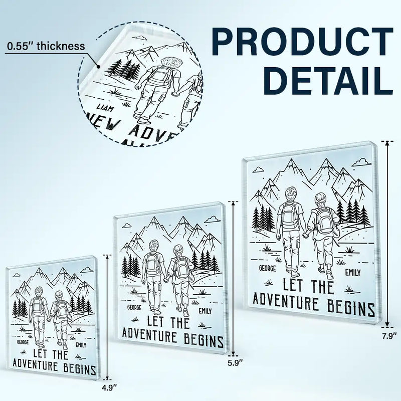 Gift For Couples,Gift For Husband,Old Couples,Gift For Wife,Gift For Boyfriend,Gift For Girlfriend,LGBT,Love - Adventure Partners For Life - Personalized Custom Shaped Acrylic Plaque