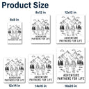 Gift For Couples,Old Couples,Gift For Husband,Gift For Wife,Gift For Boyfriend,Gift For Girlfriend,Happy - Adventure Partners For Life - Personalized Decor Decal