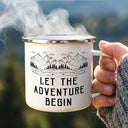 Gift For Couples, Gift For Husband, Old Couples, Gift For Wife, Gift For Boyfriend, Gift For Girlfriend, Love, Top Market - Adventure Partners For Life - Personalized Enamel Mug