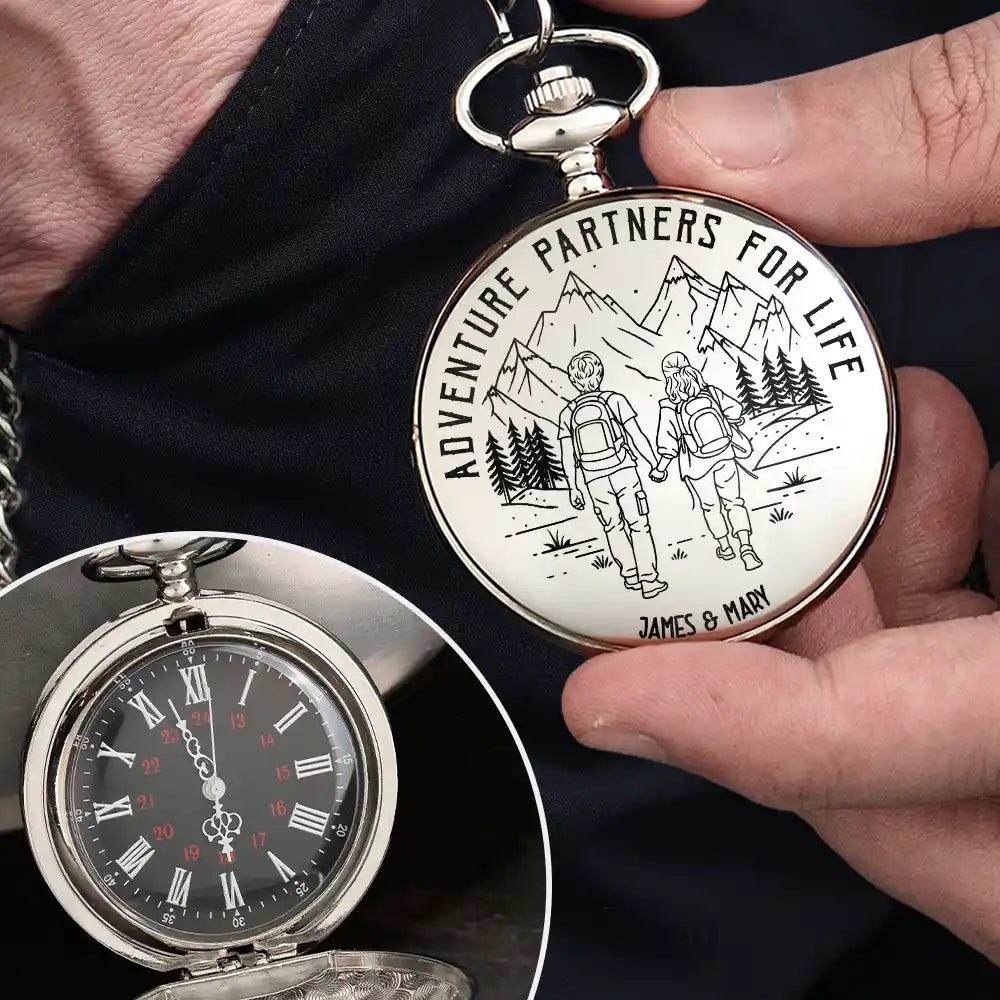 Adventure Partners For Life - Personalized Pocket Watch