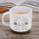 Gift For Couples,Old Couples,Gift For Husband,Gift For Wife,Gift For Boyfriend,Gift For Girlfriend,Happy - Adventure Partners For Life - Personalized Pottery Mug