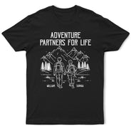 Gift For Couples,Old Couples,Gift For Husband,Gift For Wife,Gift For Boyfriend,Gift For Girlfriend,Happy - Adventure Partners For Life - Personalized T Shirt