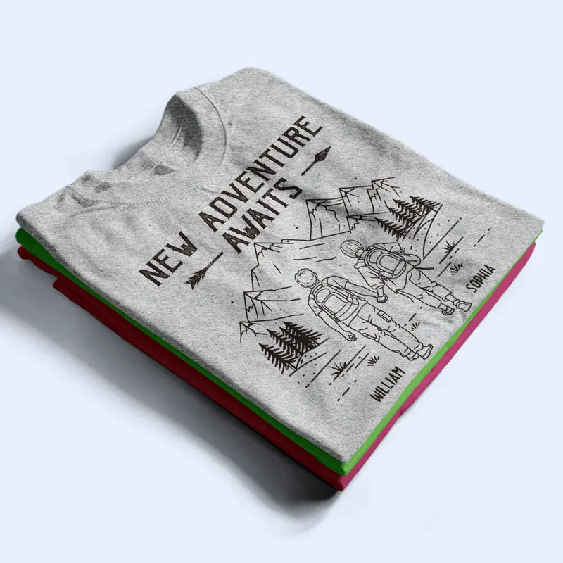 Gift For Couples,Old Couples,Gift For Husband,Gift For Wife,Gift For Boyfriend,Gift For Girlfriend,Happy - Adventure Partners For Life - Personalized T Shirt