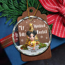 Gift For Yourself, Gift For Women, Gift For Men, Reading, Funny, Christmas - All Booked For Christmas - Personalized Circle Glass Ornament