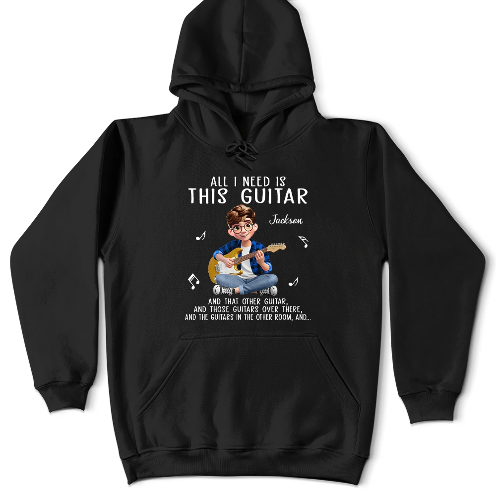 Gift For Women,Gift For Men,Gift For Yourself,Happy,Guitar - All I Need Is This Guitar - Personalized T Shirt