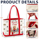 Travel,Gift For Yourself,Gift For Women,Vector,Happy - All My Travel Crap - Personalized Fabric Tote Bag