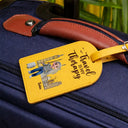 Travel,Gift For Yourself,Gift For Women,Funny - All My Travel Crap - Personalized Leather Luggage Tag