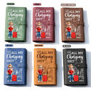 Gift For Yourself, Gift For Women, Gift For Men, Travel, Happy - All My Charging Sh*t Turban Woman Man - Personalized Leather Cable Bag