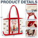 Travel,Gift For Yourself,Gift For Women,Vector,Happy - All My Travel Crap - Personalized Fabric Tote Bag