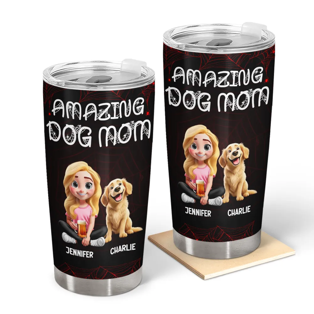 Pet Lovers, Pet Mom, Pet Dad, Dog Lovers, Dog Mom, Dog Dad, Happy - Amazing Dog Dad Dog Mom - Personalized Tumbler