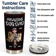 Pet Lovers, Pet Mom, Pet Dad, Dog Lovers, Dog Mom, Dog Dad, Happy - Amazing Dog Dad Dog Mom - Personalized Tumbler