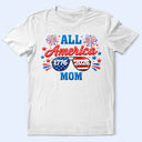 Gift For Couples,Gift For Husband,Gift For Wife,Gift For Boyfriend,Gift For Girlfriend,Parents,Gift For Yourself,Gift For Women,Gift For Men,Gift For Mother,Gift For Father,Gift For Daughter,Gift For Son,Family,Independence Day,America 250th,Happy - America 250 All American Family - Personalized T Shirt