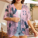 America 250th, Independence Day, Gift For Women, Happy - America 250 Anniversary Eagle USA Flag Custom Name - Personalized Women Kimono Cardigan