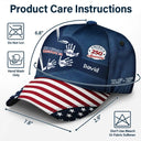 Gift For Husband,Gift For Yourself,Gift For Men,Gift For Father,Gift For Grandpa,Independence Day,Happy - America 250 Anniversary Grandpa Dad Kids Handprints - Personalized Classic Cap