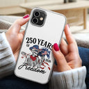 Gift For Yourself,Gift For Women,Gift For Men,Independence Day,America 250th,Happy,No Custom - America 250 Years Of Freedom Cowboy Skeleton - Clear Phone Case
