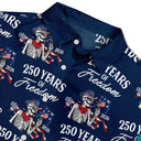 Gift For Yourself,Gift For Women,Gift For Men,Independence Day,America 250th,Happy - America 250 Years Of Freedom Cowboy Skeleton - Personalized Hawaiian Shirt