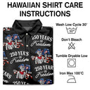 Gift For Yourself,Gift For Women,Gift For Men,Independence Day,America 250th,Happy - America 250 Years Of Freedom Cowboy Skeleton - Personalized Hawaiian Shirt