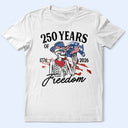 Gift For Yourself,Gift For Women,Gift For Men,Independence Day,America 250th,No Custom,Happy - America 250 Years Of Freedom Cowboy Skeleton - T Shirt