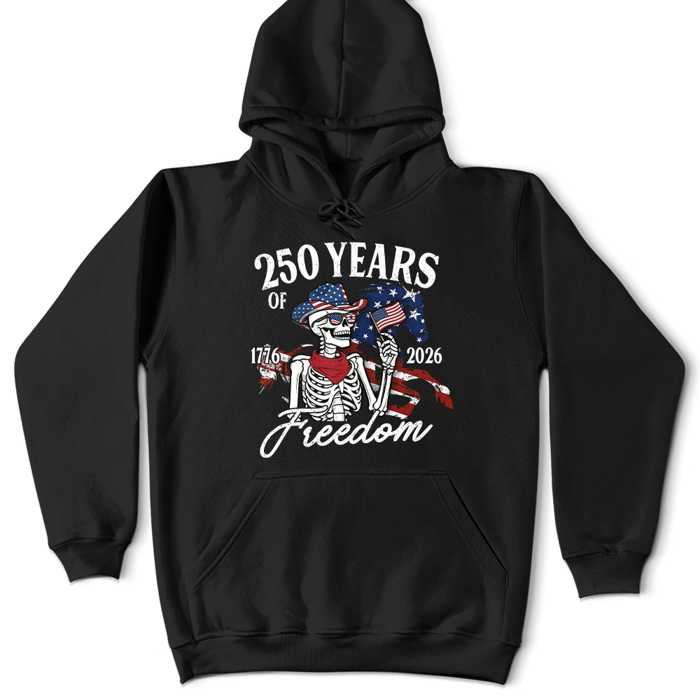Gift For Yourself,Gift For Women,Gift For Men,Independence Day,America 250th,No Custom,Happy - America 250 Years Of Freedom Cowboy Skeleton - T Shirt