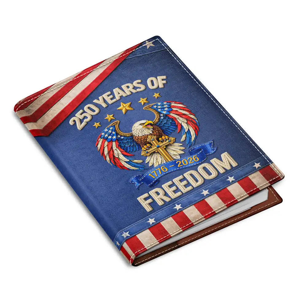 Travel,Gift For Yourself,Happy,America 250th,Independence Day - America 250 Years Of Freedom Embroidery Effect Prints - Personalized Passport Cover, Passport Holder