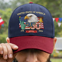 America 250th, Independence Day, Gift For Yourself, Proud, Custom Text - America 250th Anniversary - Personalized Embroidered Two Tone Cap