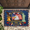 Family, Parents, Gift For Grandparents, Happy - America 250th Anniversary Family - Personalized Doormat