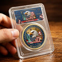 America 250th, Independence Day, Family, Proud, Custom Text - America 250th Anniversary Family Name - Personalized Commemorative Keepsake Coin