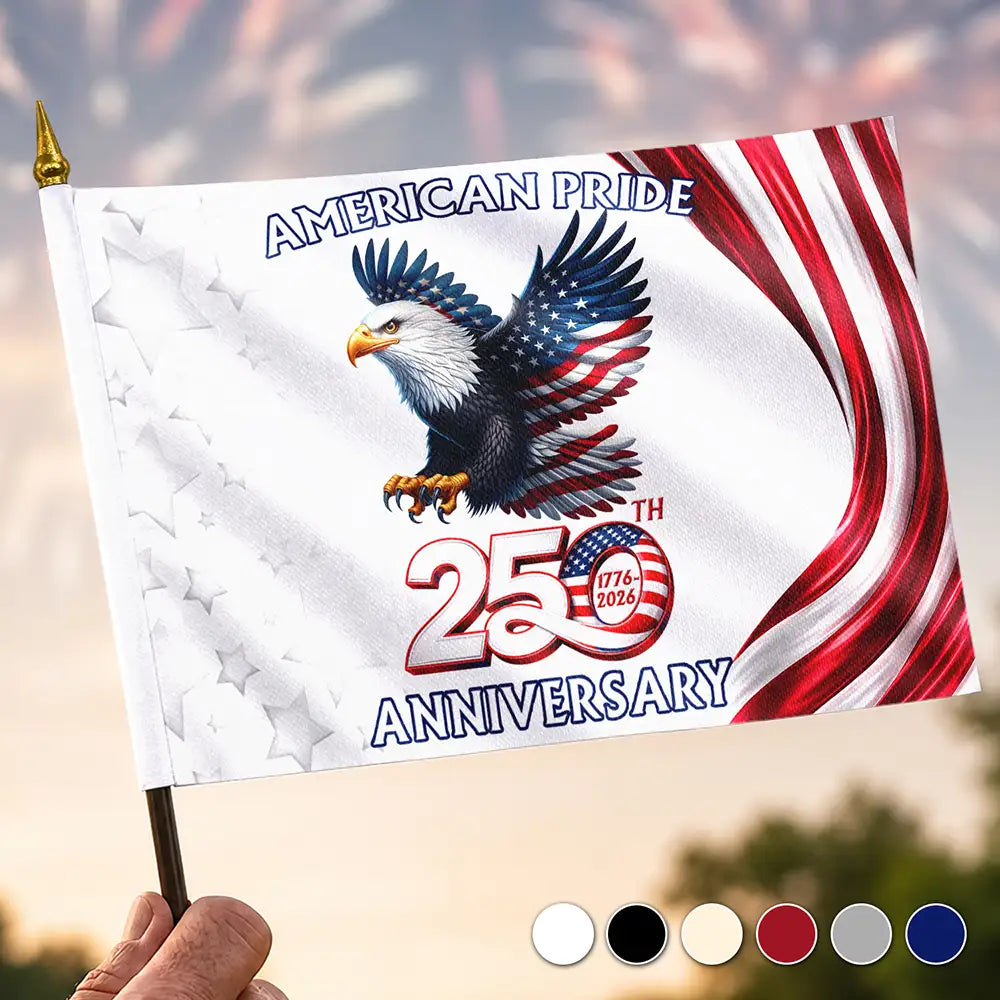 America 250th Anniversary US Pride Patriotic Eagle - Personalized Handheld Flag