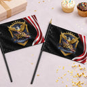 America 250th, Independence Day, Family, Proud, Icon - America 250th Anniversary US Pride Patriotic Eagle - Personalized Handheld Flag