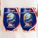 America 250th, Independence Day, Gift For Yourself, Proud, Icon - America 250th Anniversary US Pride Patriotic Eagle - Personalized Wine Tumbler