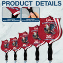 America 250th, Independence Day, Family, Proud, Icon - America 250th Anniversary US Proud Patriotic Eagle - Personalized Handheld Fan