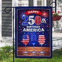 Gift For Couples,Gift For Husband,Gift For Wife,Gift For Boyfriend,Gift For Girlfriend,Parents,Gift For Yourself,Gift For Women,Gift For Men,Gift For Mother,Gift For Father,Gift For Daughter,Gift For Son,Family,Independence Day,America 250th,Happy,Gift For Bestie,Gift For Sibling,Gift For Sisters - America 250th Birthday Celebration - Personalized Flag