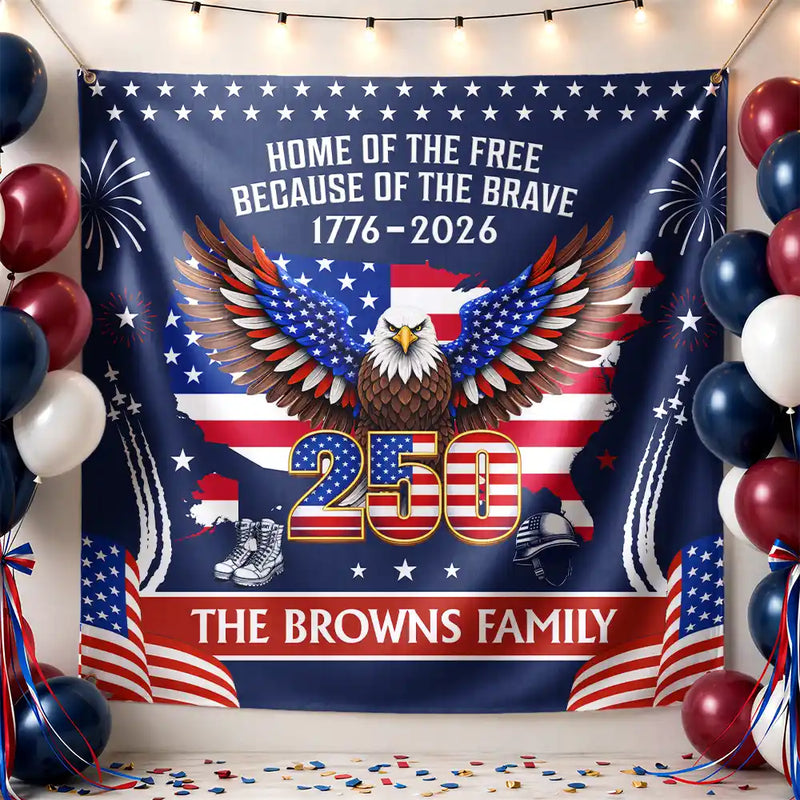 Independence Day,Happy,America 250th,Gift For Women,Gift For Men,Gift For Yourself,Family,Veteran,Proud - America The Beautiful 250th Celebrating - Personalized Backdrop