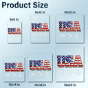 America 250th, Independence Day - America Waving Flag Faux Glitter Equal Better Than Divide - Personalized Decor Decal
