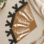 Football,Confident,Back To School,Gift For Kids,Custom Text - American Football Player With Name & Number - Personalized Pennant